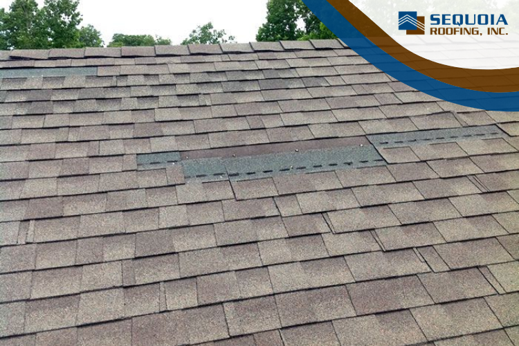 Carlsbad roofing with missing shingle